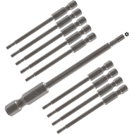 10Pcs T10 Magnetic Torx Head Screwdriver Bits, 3 Inch Length 1/4 Inch Hex Shank S2 Steel Security Ta