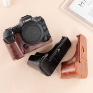 Canon EOSR Camera Bag EOS R5 R6 EO R5 Leather Case Base Detachable Battery Camera Case Genuine Leath