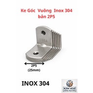 2P5 Stainless Steel 304 corner bracket, length from 1T2 to 2T