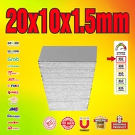 MAGNET NEODYMIUM 20x10x1.5mm - 20 x 10 x 1.5 mm N52