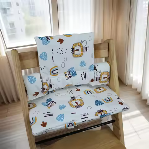 Soft Highchair Cushion Washable Baby Dinner High Chair Seat Cushion Liner Mat Pad Back Cushion for S