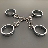 【CW】▦卍۩  Metal BDSM Bondage Collar Handcuff Wrist Ankle Cuffs Binding Lock Gay Fetish Slave Restraints Sex Couples
