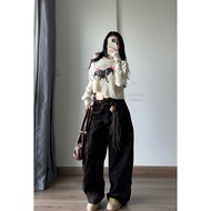 Brown leopard jeans with belt QCL1 (8515)