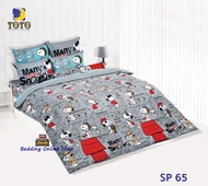 TOTO  (SP65) ลายสนูปปี้ Snoopy ชุดผ้าปูที่นอน ชุดเครื่องนอน ผ้าห่มนวม  ยี่ห้อโตโตแท้100%