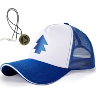 Topi Gayung Jala Belakang Bersulam Topi Gayung Biru Topi Cosplay Halloween Besbol dengan Kalung Bill