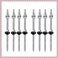 (MYRG) Hanger Bolts M10 X 200 Mm Pre-Assembled V2A Height-Adjustable for Photovoltaic Solar Mounting