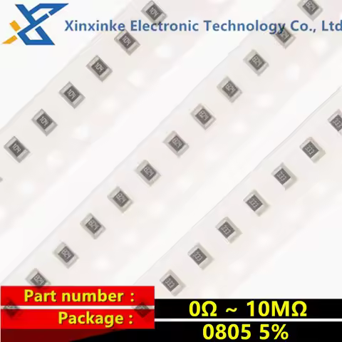 100PCS SMD Resistor 0805 5% 0R ~ 10M 1/4W 1K 2.2K 10K 100K 0R 1R 10R 100R 150R 220R 330R 470R 1M 10M