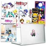 Hatsune Miku Decal Sticker Set - Bundle with 12 Anime Decals for Water Bottles, Phones, Laptops and 