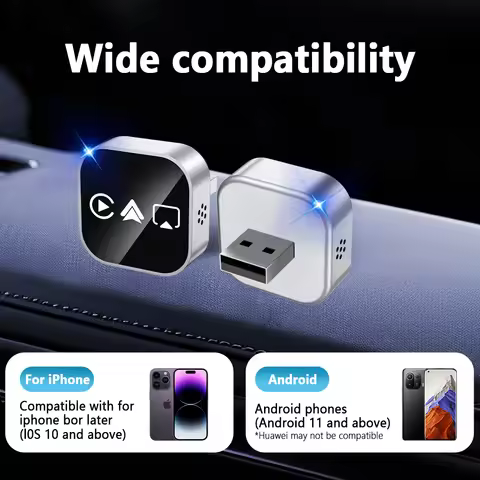 2026 Plug&Play Automatic Connection Compatible with 99% of Cars for Car Radio NEW 4 in1 Wireless Car