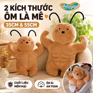 Funny muscular cockroach teddy bear plushie creative toy 35cm/55cm