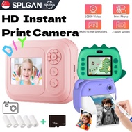 【SPLGAN】 ﻿Instant Camera HD Digital Instant Print Camera Mini Thermal Print Camera with 3 Rolls Prin