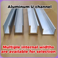 Thickened Aluminum Alloy U-Groove Inner Width 6/8/10/12/13/16mm Glass Edge Banding Aluminum Channel