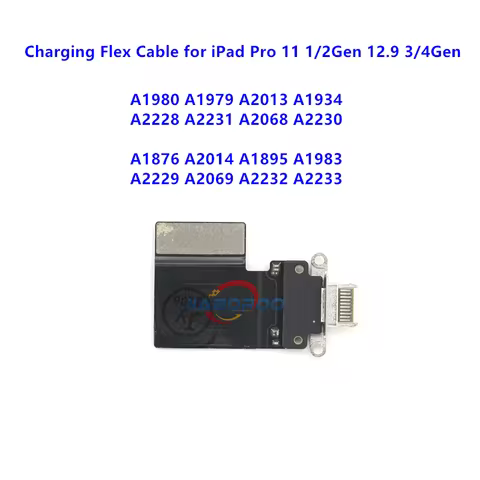 USB Dock Charging Port Flex Cable for iPad Pro 11 1/2 Gen A1980 A2013 A2228 A2068 A2230 12.9 3/4Gen 