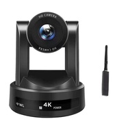 4K Auto-Tracking 2.4G Wireless/Wired USB PTZ Camera with 3X Optical Zoom for video conferencing, rem