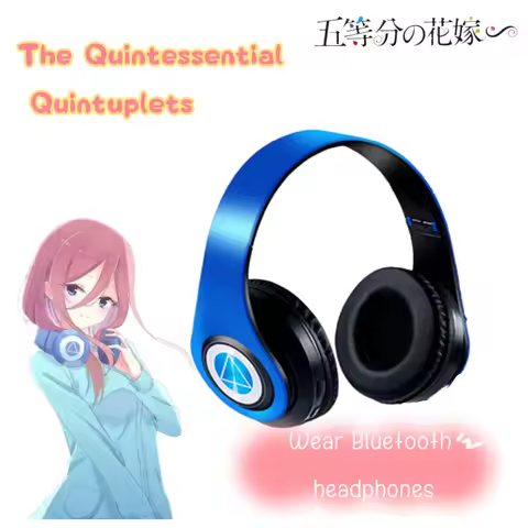 The Quintessential Quintuplets Nakano Miku anime two-dimensional triangle foldable headset wireless