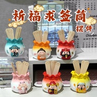Creative New Style Blessing Lottery Draw Barrel Desktop Decoration Wish Draw Barrel Temple Lottery D