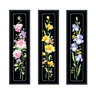 ❀◄ Lovely flower cross stitch kit aida fabric 18ct 14ct 11ct black canvas cotton thread cross stitch kits for adults