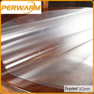 （Frosted Round）Thick Crystal Clear Table Protector for Dining Room Table Plastic Protective Table Pa