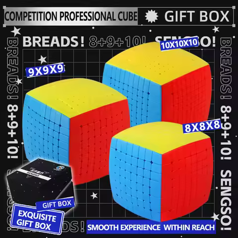 sengso Speed Cube 8x8 9x9 10x10 High difficulty level Designated for Competition Cube Puzzle Excelle