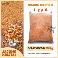 PAKAN BURUNG JAGUNG KRISTAL ZAK 25KG jagung pipil unyil pakan ayam merpati (KHUSUS INSTAN)