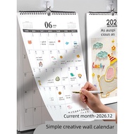 wall calendar 2026 calendar Auspicious 2026 Hanging Calendar Self-discipline Pour Card Hanging Calen