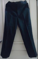 PIERRE BALMAIN 深藍色隱形白細點西裝褲,95%羊毛+5&amp;蠶絲有半內裡,尺寸34,腰圍33"長度41.75"