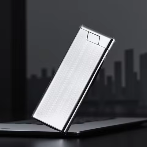 Ultra-thin Metal Lighters Refillable Butane Gas Torch Jet Lighter Windproof Portable Cigar Lighter W