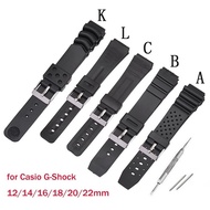 12mm 14mm 16mm 18mm 20mm 22mm Silicone Watch Strap Women Men Black Sport Diving Rubber Watchband for Casio Watch
