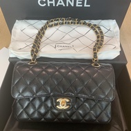 全新 new Chanel CF 23cm classic flap caviar calfskin handbag 香奈兒 經典斜挎包手袋 A01113 黑色荔枝牛皮