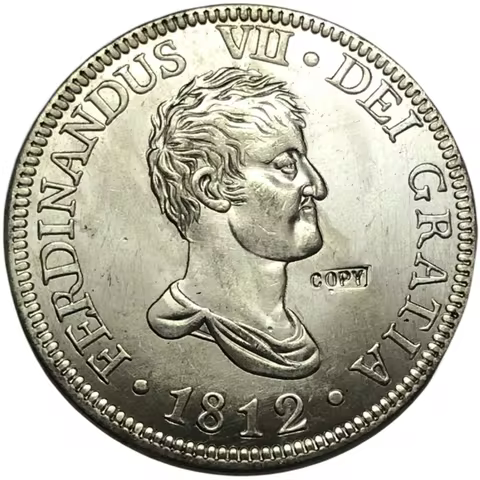 1812 Spain 8 Reales-8 Reales - Fernando VIII Copy Silver Coin