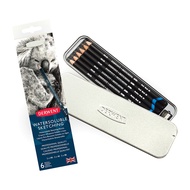 DERWENT Watersoluble Sketching Pencils 6 Sticks Steel Box With Pencil Sketch Drainage 6 tin HB 4B 8B