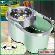 Spin Mop with BuckET Thickened No Hand Wash Household Stainless Steel Spin Mop 360 Easy Rotatin Mop