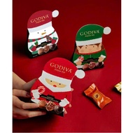 Premium Godiva chocolate Christmas, Christmas, Snowman version, gift box of 7 pieces mixed with 3 fl