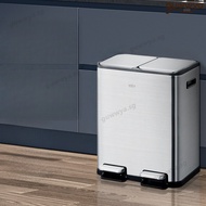 Dry Dustbin Wet Separation Dustbin With Lid Pedal Large Dustbin Stainless Steel Household guwwya.sg