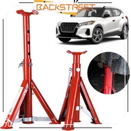 BACKSTREET Jack Stands, 2/3 Ton Capacity Red Foldable Jack Stands, Heavy Duty Telescopic Design Adju