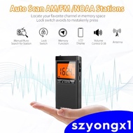 [Szyongx1] Portable Radio AM FM Digital Tuning Small Headphone Jack Alarm Clock Personal Radio for Jogging Gym Indoor Outdoor Camping Walk