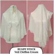 (Cream) Veil Nikah Tunang Sanding veil by fiza