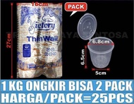 Thinwall Cup 25ml 35ml 60ml 100ml 150ml Per Pack Bulat Cup Sambel n Cup Puding Plastik