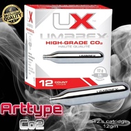 Co2 12gm 12 cartridge pack / 12gm unthread cartridge Co2 / aquarium Co2 / bike Co2 gas cylinder / Um