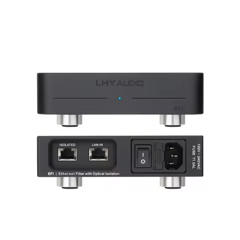 LHY EFI HiFi Audio Grade Fiber Optic Isolator Network Signal Noise Purification Linear Power Supply