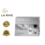 La Rive Brave Gift Set EDT 100ML + DEO 150ML For Man – Perfume  Spray Badan Wangi Long Lasting Fresh