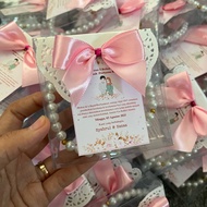 Souvenir Tasyakuran 7 Months Pregnancy Premium Pearl Tasbih 33 Transparent Mica Packaging/Wedding Ci