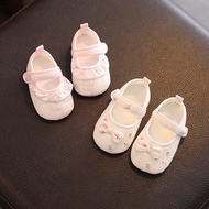Baby Girl Baby Princess Shoes Hundred Days Old 8-9-12 Months Soft-Soled Cloth Shoes Toddler Can't Fa