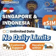 [Yoho] Indonesia & Singapore eSIM Unlimited Data with 5G 1-10 Days Yoho Mobile Official Store