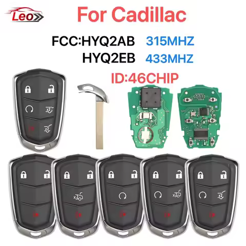Leo For Cadillac Escalade ATSL CT6 ESV 2015 2016 2017 2018 2019 Smart Remote Car Key 315/433MHZ ID:4