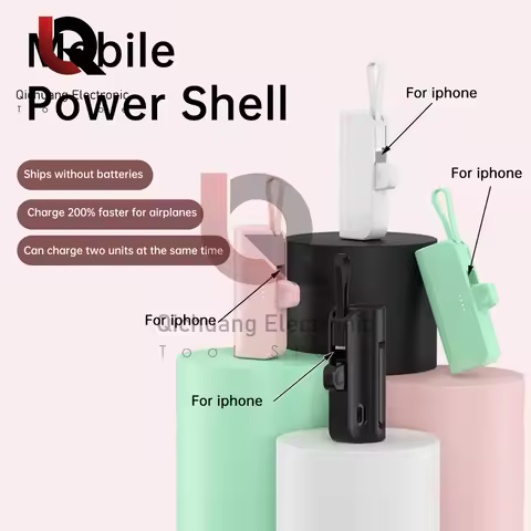 Portable Mini Power Bank 2 in1 Fast Charging Suitable for Apple/Type-C 18650/21700 Battery DIY Power