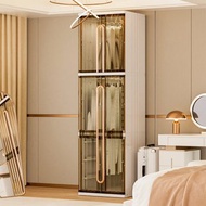 Yeya也雅 60面寬浮光輕奢風三層衣櫃(附2掛衣桿)-DIY