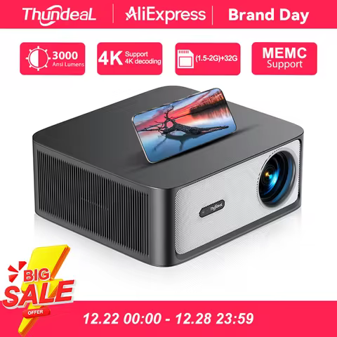ThundeaL 3000Ansi 4K Full HD Projector TD98Pro 2G 32G Home Theater WiFi Android Portable Samrt TV Ci