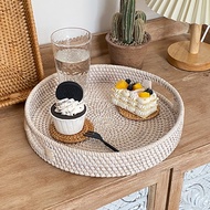 ตะกร้าผลไม้ Rattan Handswen Rattan Farmhouse สไตล์ทอเบอร์รี่ชามสำหรับขนมขบเคี้ยวและผลิต me-th
