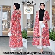 Long Hoodie Batik Bahan Katun Halus Premium by BATIKSOLORI BSO Bisa COD